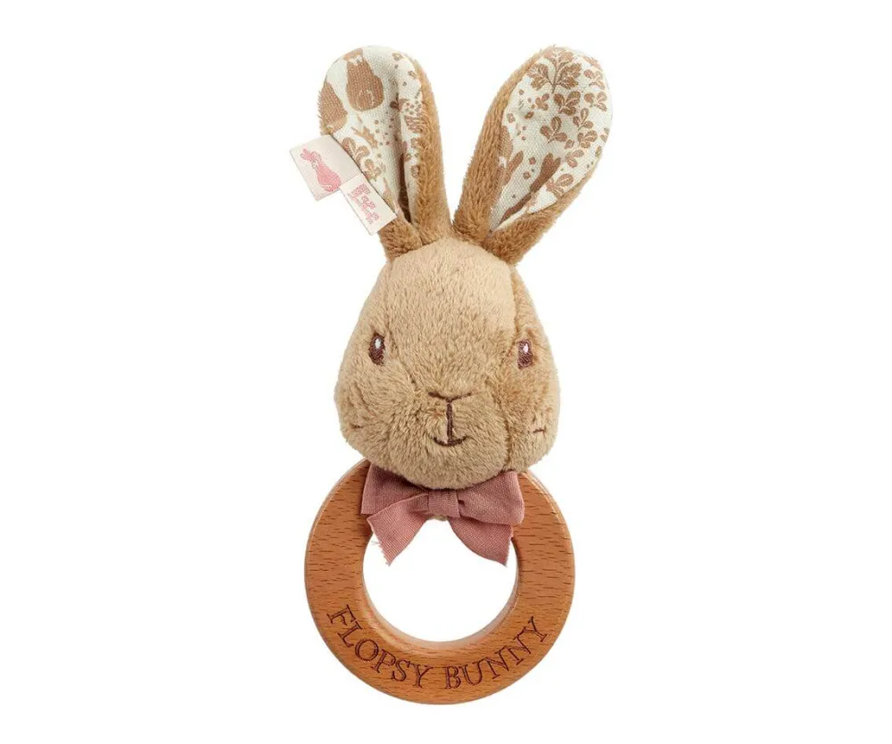 Cottontails Baby Bunnies For Babies | Comforters & Rattles*Beatrix Potter Flopsy Bunny Ring Rattle