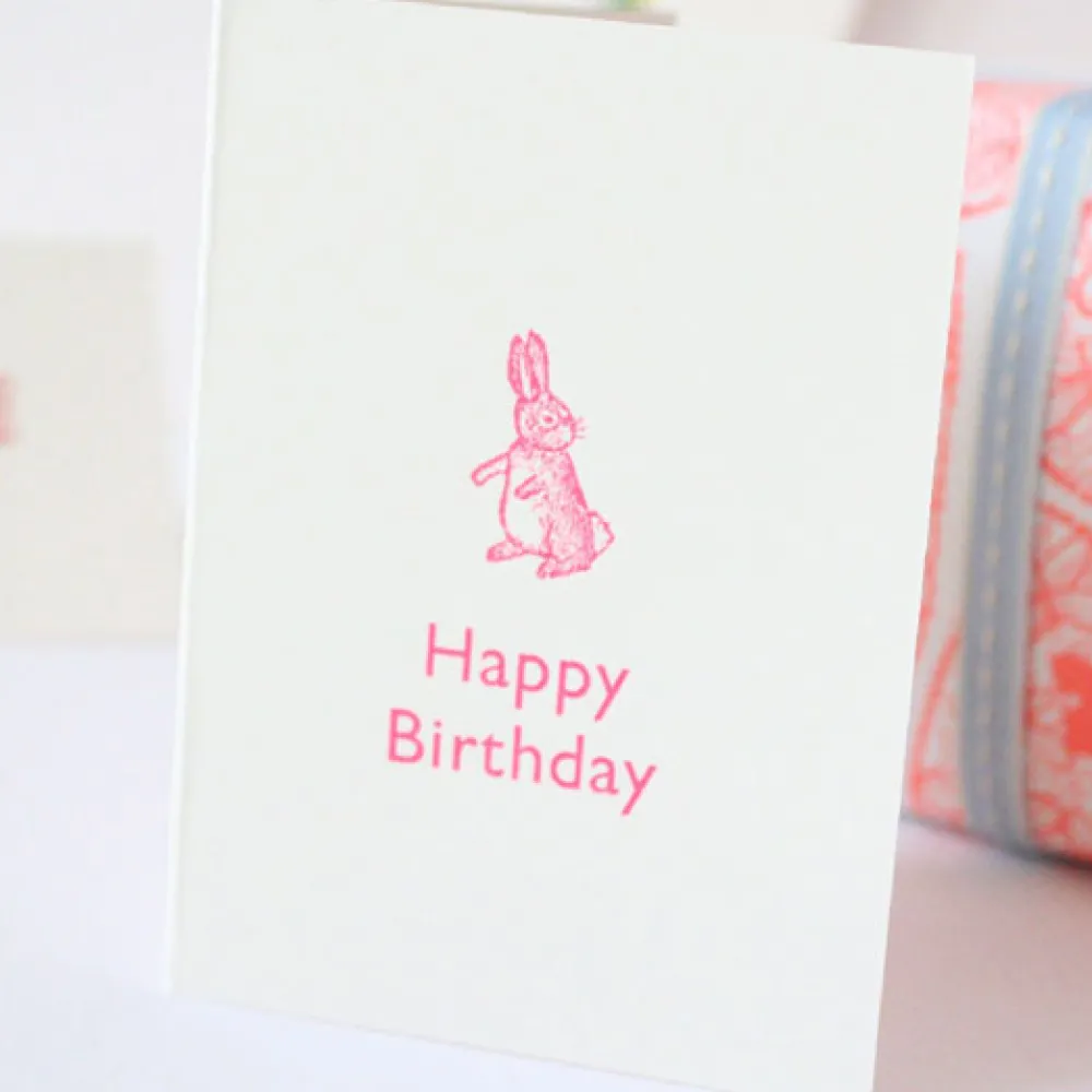 Cottontails Baby Cards | Bunny Cards & Stationery*Cottontails Happy Birthday - Pink