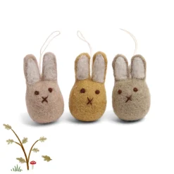 Cottontails Baby Felt Bunnies | Handmade Felt*En Gry & Sif - handmade trio of bunnies