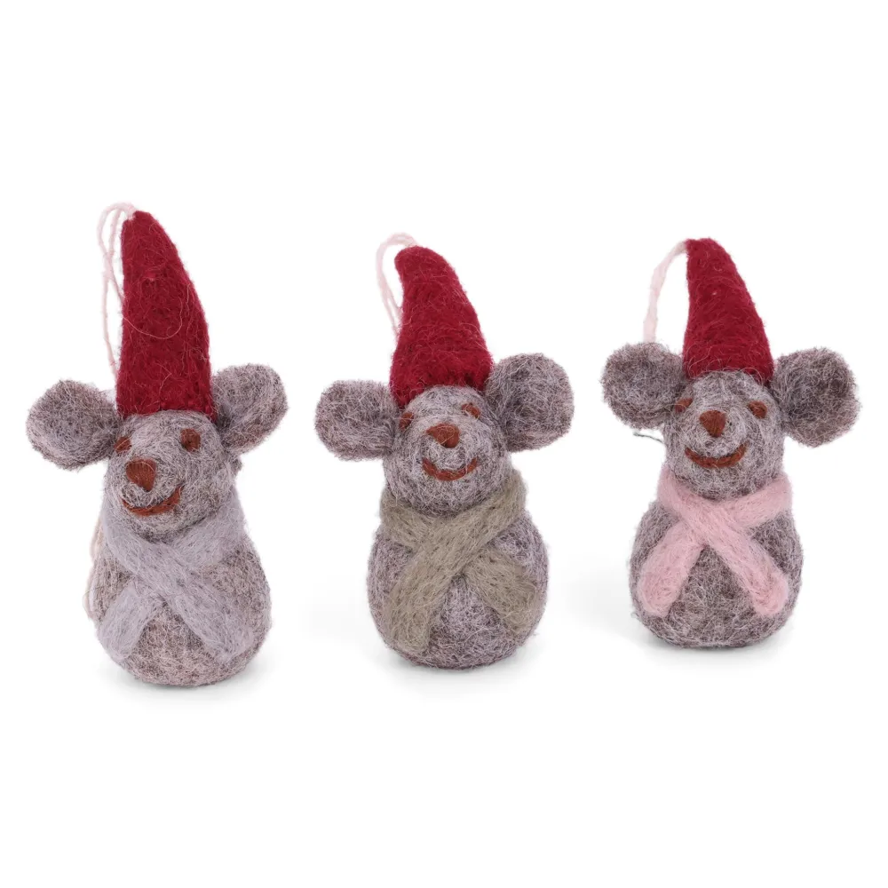 Cottontails Baby Handmade Felt*En Gry & Sif trio of mouse babies
