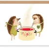 Cottontails Baby Cards | Little Kitchen*Greeting Card - Hedgehog Making Jam