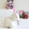 Cottontails Baby Felt Bunnies | Soft Toy Bunnies*Handmade little felt rabbit - white