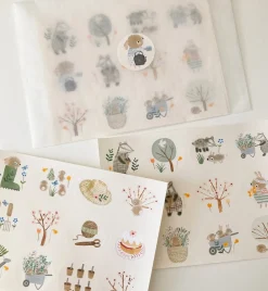 Cottontails Baby Stickers & Stationery | Craft & Stickers*Handmade Paper Stickers - Spring