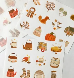 Cottontails Baby Stickers & Stationery | Craft & Stickers*Handmade Paper Stickers - Autumn