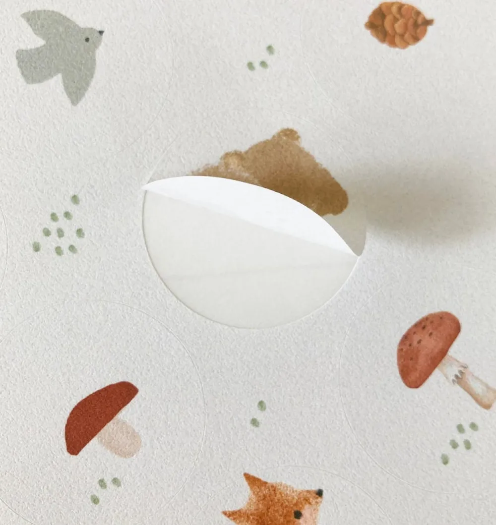 Cottontails Baby Stickers & Stationery | Craft & Stickers*Handmade Paper stickers - White Woodland