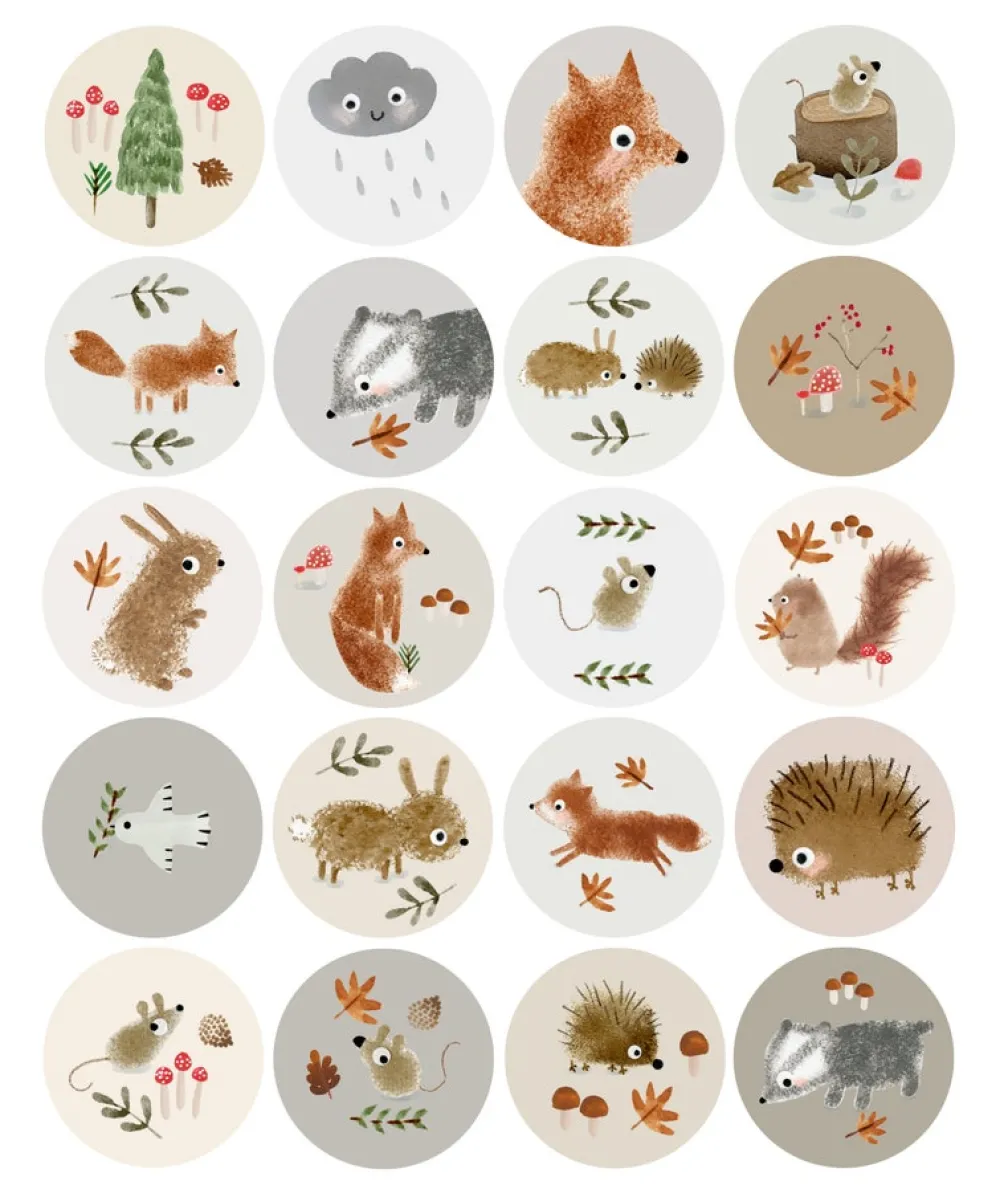 Cottontails Baby Stickers & Stationery | Craft & Stickers*Handmade Paper Stickers - Little Animals