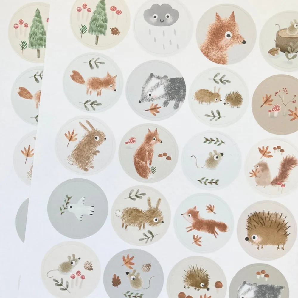 Cottontails Baby Stickers & Stationery | Craft & Stickers*Handmade Paper Stickers - Little Animals