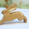 Cottontails Baby Wooden Bunnies | Wooden Toys*Little wooden woodland animal - leaping hare
