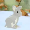 Cottontails Baby Wooden Bunnies | Wooden Toys*Little wooden woodland animal - grey rabbit