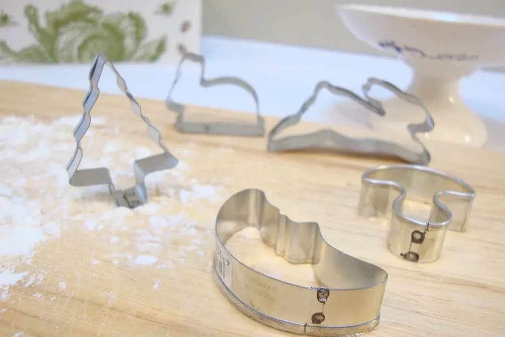 Cottontails Baby Little Kitchen | Bunny Baking*Mini biscuit cutters - bunnies / toadstool / tree / moon