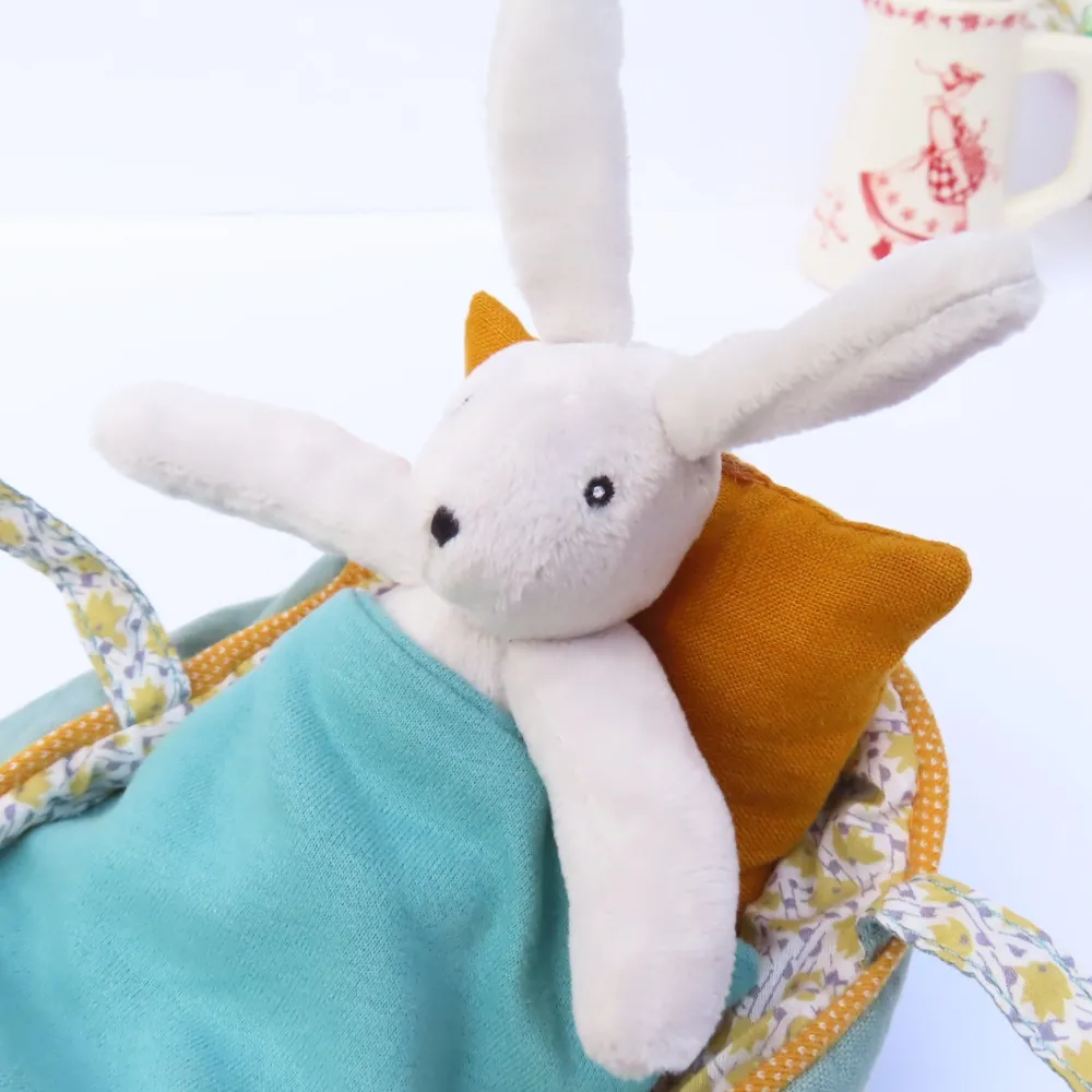 Cottontails Baby Baby Soft Toys | Soft Toys*Moulin Roty Bunny in a Carry Cot