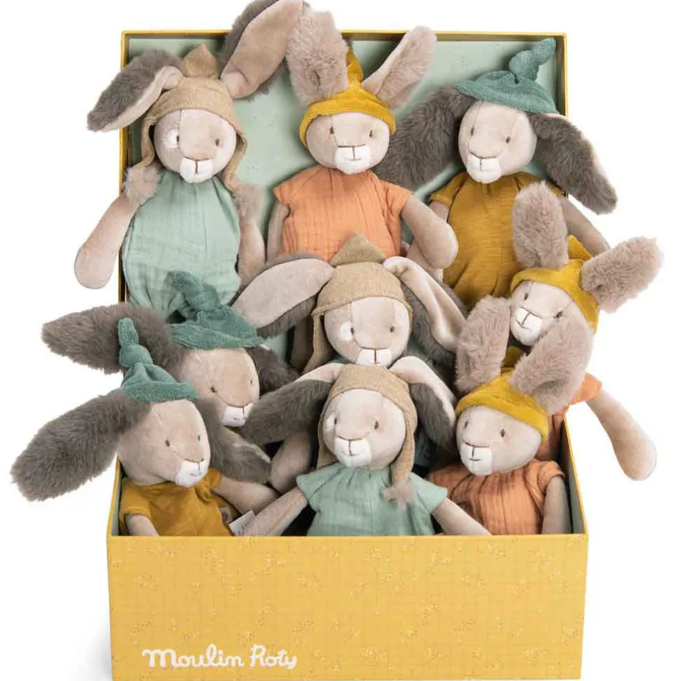 Cottontails Baby Soft Toy Bunnies | Bunnies For Babies*Moulin Roty Little Sage Bunny - 28cm