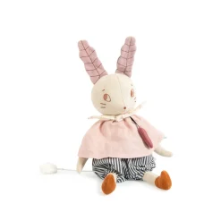 Cottontails Baby Bunnies For Babies | Musical & Activity*Moulin Roty musical linen rabbit