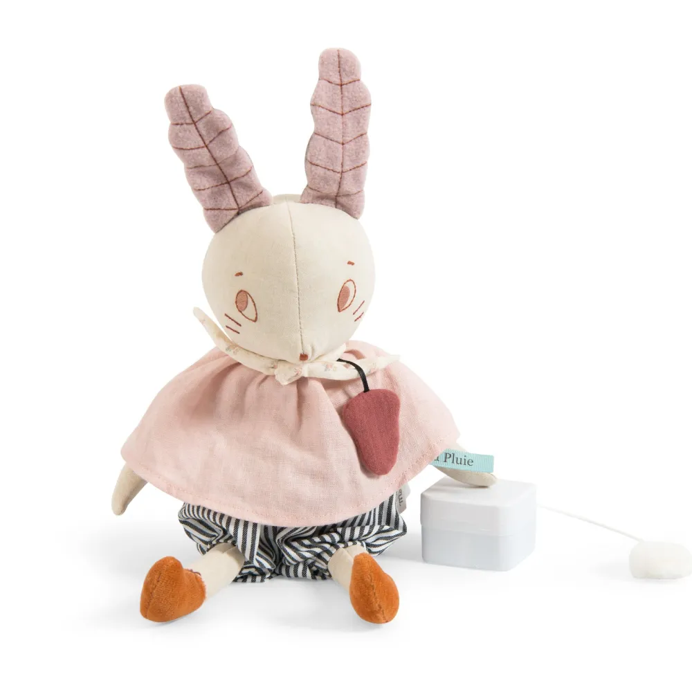 Cottontails Baby Bunnies For Babies | Musical & Activity*Moulin Roty musical linen rabbit