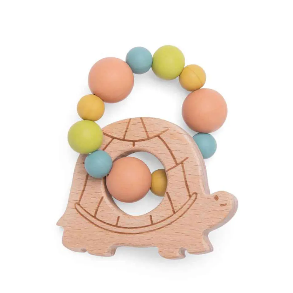 Cottontails Baby Comforters & Rattles*Moulin Roty Tortoise Teether Ring