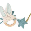 Cottontails Baby Bunnies For Babies | Comforters & Rattles*Moulin Roty wooden ring rattle - blue & cream rabbit