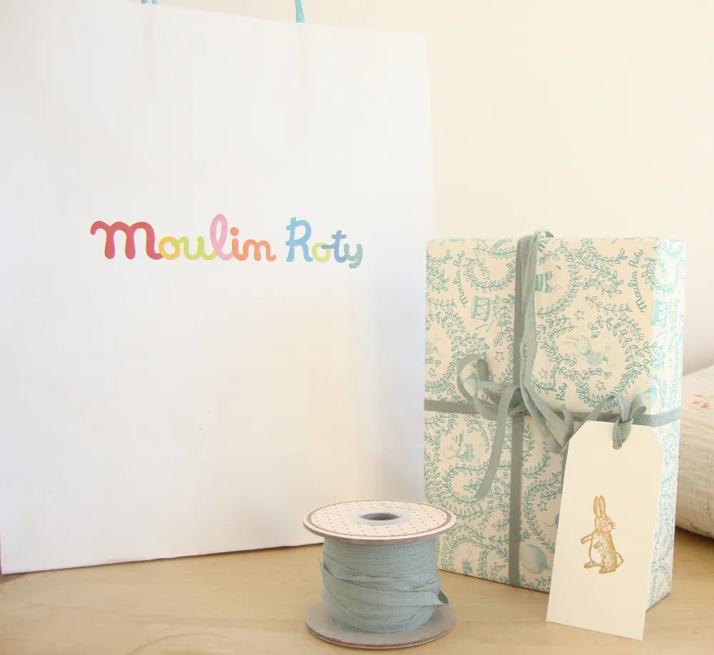 Cottontails Baby Bunnies For Babies | Handpicked Gift Sets*New Baby Gift-wrapped Set - Clay bunny & radish