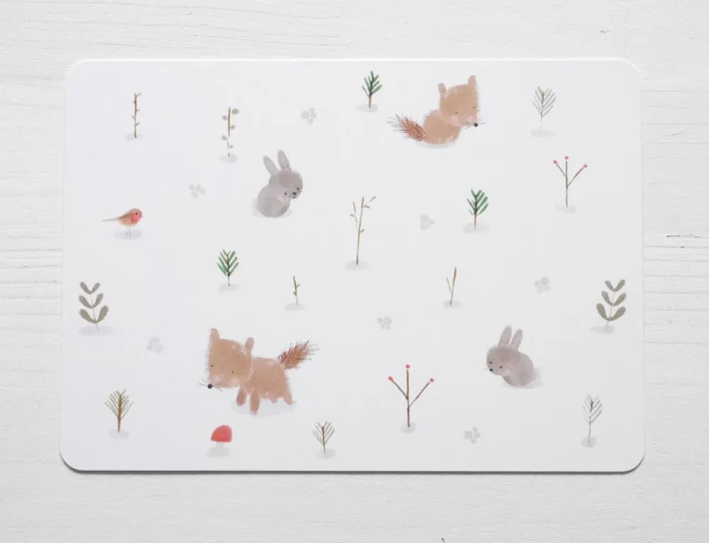 Cottontails Baby Cards | Bunny Cards & Stationery*Postcard & Envelope - Fox & Bunny Woodland