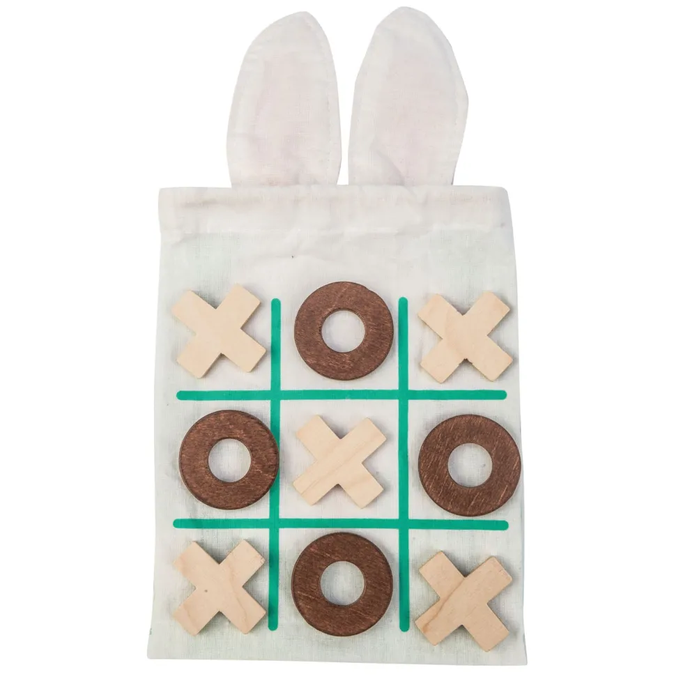 Cottontails Baby Wooden Bunnies | Wooden Toys*Tender Leaf Wooden Toy - Bunny Tic Tac Toe