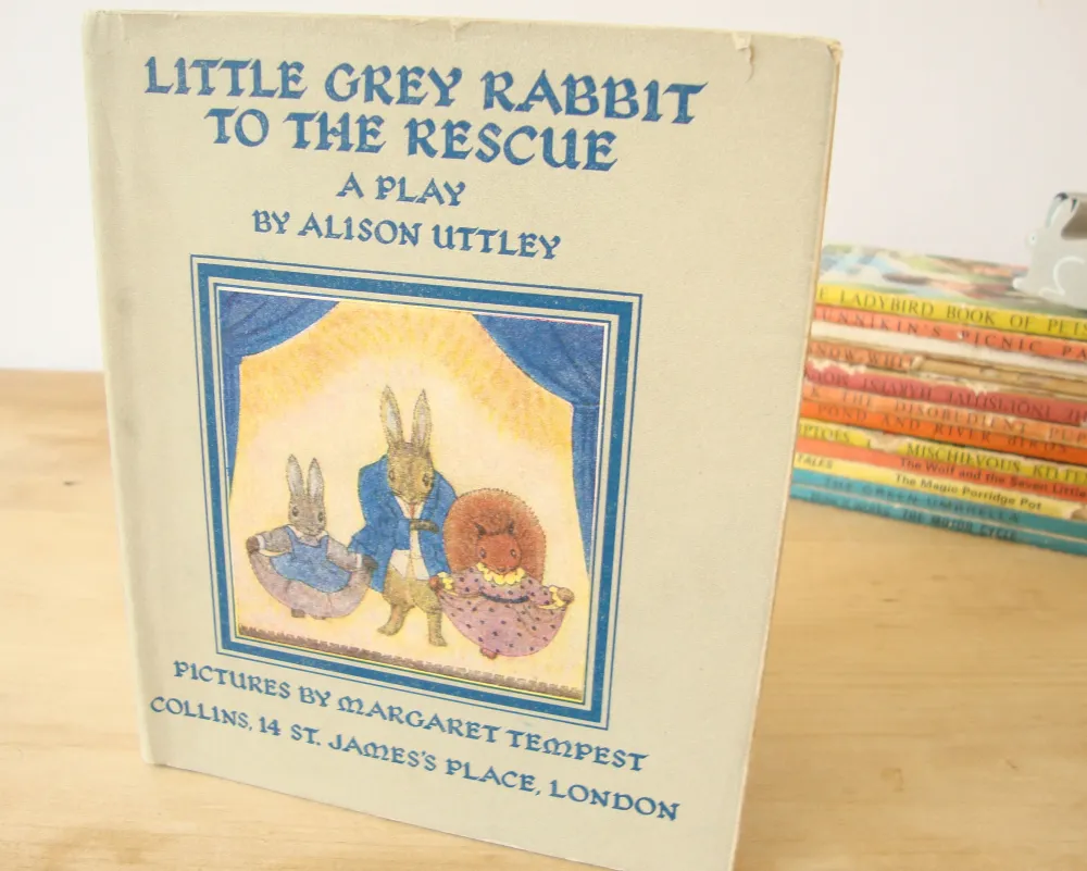 Cottontails Baby Vintage | Vintage Bunnies*VINTAGE book - Little Grey Rabbit to the Rescue - A Play