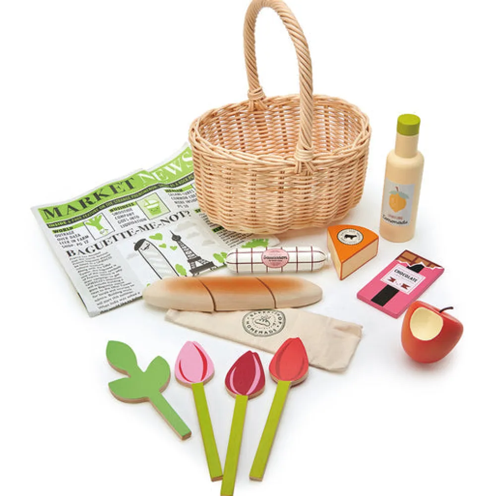 Cottontails Baby Little Kitchen | Wooden Toys*Wicker Shopping Basket