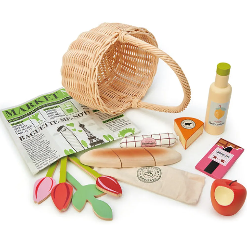 Cottontails Baby Little Kitchen | Wooden Toys*Wicker Shopping Basket